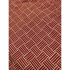 Red Geometric Cotton Fabric 1/2 yard x 54" By Design VII Colors Screen Print